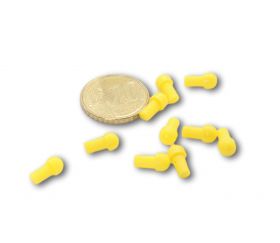 10 Mini pions clous à encastrer 9 x 4.5 mm jaune