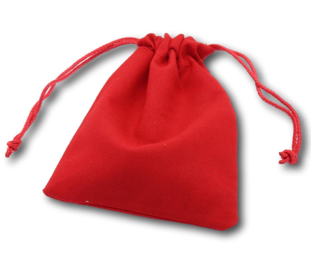 petit sac coton rouge pour jeux