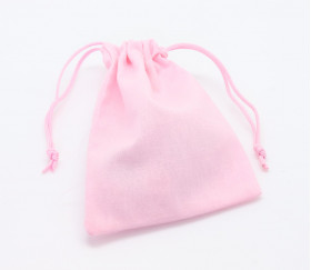 sac rose en coton pour accessoires