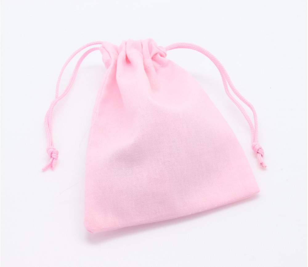 sac rose en coton pour accessoires