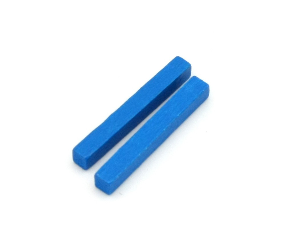 Baguettes bleu 5x5x39 mm pions buchettes en bois pour jeu