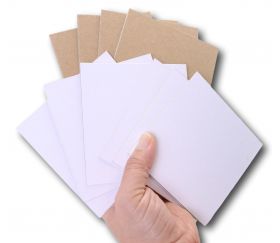 10 cartons blancs rigides carrés 10 x 10 cm neutre - mini plateau