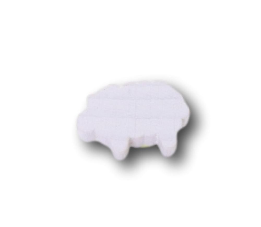 Pion en bois mini mouton blanc 19 x 11 x 8 mm