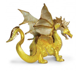 Figurine dragon doré 17 x 11 x 10,7 cm