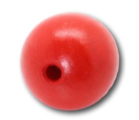Boule percée 5 cm en bois rouge - grosse perle percée hêtre diamètre 50 mm trou 8 mm