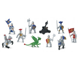 Chevaliers et dragon : 10 figurines de jeu