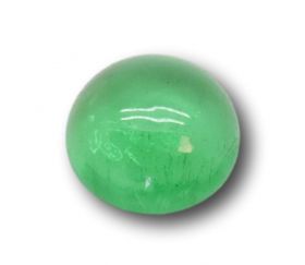 Galet vert coloré translucide 2 cm - bille plate pour jeu