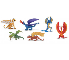 Dragons : 6 figurines dragons d'environ 6 cm