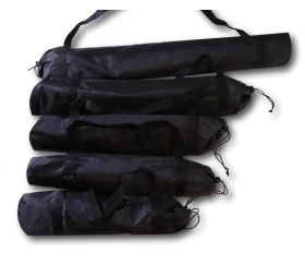 Grand sac rangement long de 50 à 85 cm - Pochette noire avec anse de transport