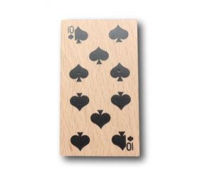 Carte à jouer dix bois 7 x 3.8 cm à l'unité