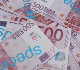 Billets de Banque en Feuille d'Or 24k, Ensemble Complet en Euro