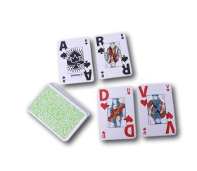 carte belote optic dos vert - 32 cartes à jouer très lisible
