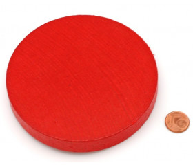 Palet géant de 10 cm en bois rouge pour jeu