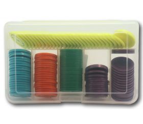 Boite 120 pièces plastiques numérotés de 1 à 50 pour jeux