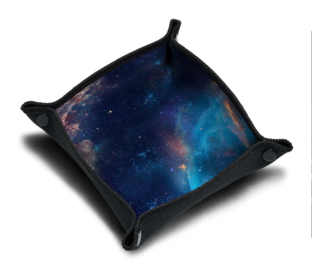 Piste de dés Bleu Galaxie 21 cm x 21 cm