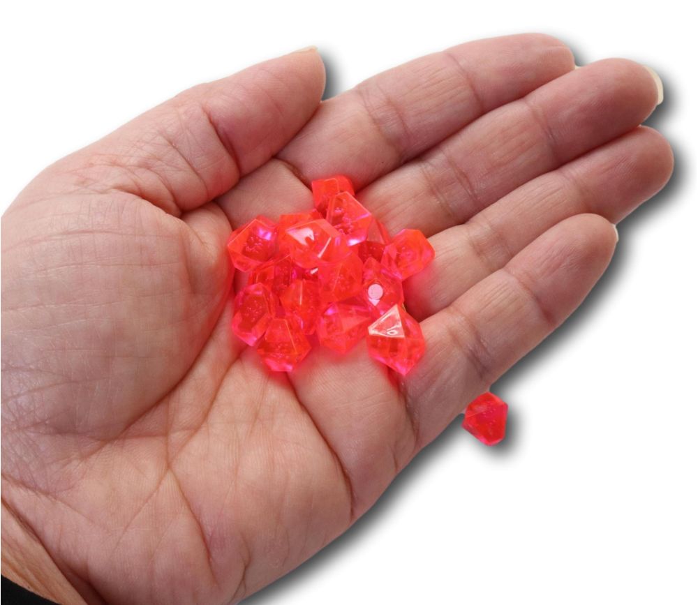 GEM rose  : 50 mini gemmes translucides pions imitation pierres précieuses pépites