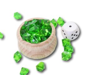 diamant vert  - imitation pierres précieuses pépites