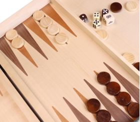 plateau backgammon en bois