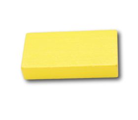 pion jeton rectangle JAUNE en bois