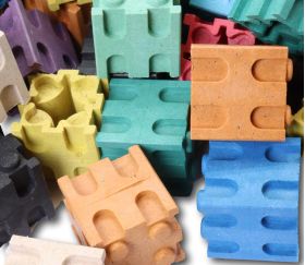 100 cubes bois recyclés 2 cm math