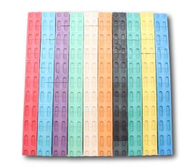 100 cubes 2 cm encastrables multicolores