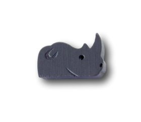 Pion tête de Rhinocéros en bois 15 x 15 x 10 mm