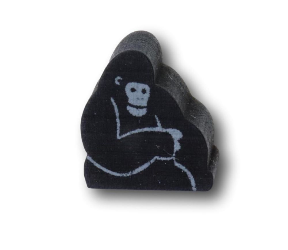 Pion Gorille singe  en bois 16 x 15 x 10 mm