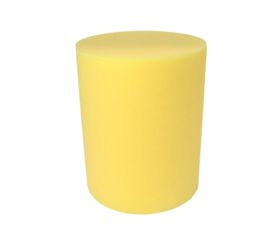 pion géant cylindre jaune en mousse 25 cm de haut
