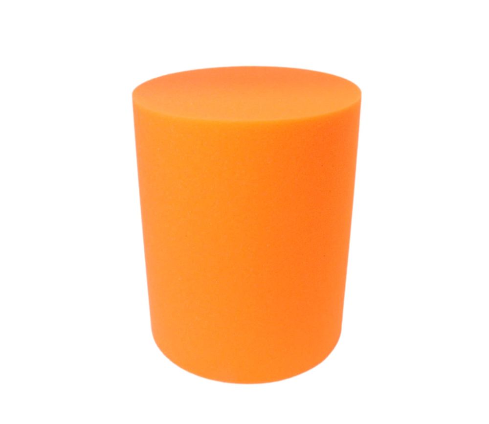 pion géant cylindre orange en mousse 25 cm de haut