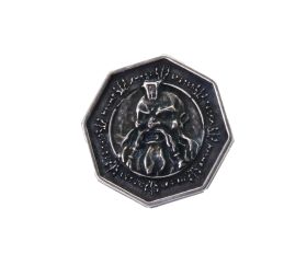 Pièce métal argent Forged Dwarven 34 mm octogonale viking
