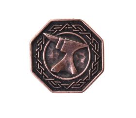 Pièce octogonale métal cuivré Forged Dwarven 28 mm enclume 
