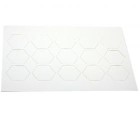 15 Tuiles épaisse hexagones blancs 50 mm vierge à personnaliser