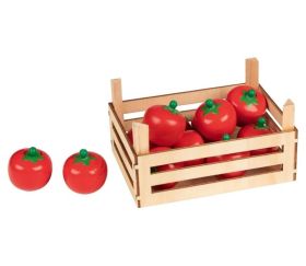 Grand pion Tomate en bois 4 cm jouet fruit