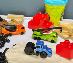 6 véhicules figurines de jeux sur le chantier jouet pour les enfants