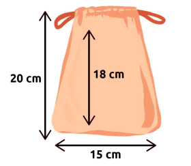 Dimensions des sacs colorés taille M