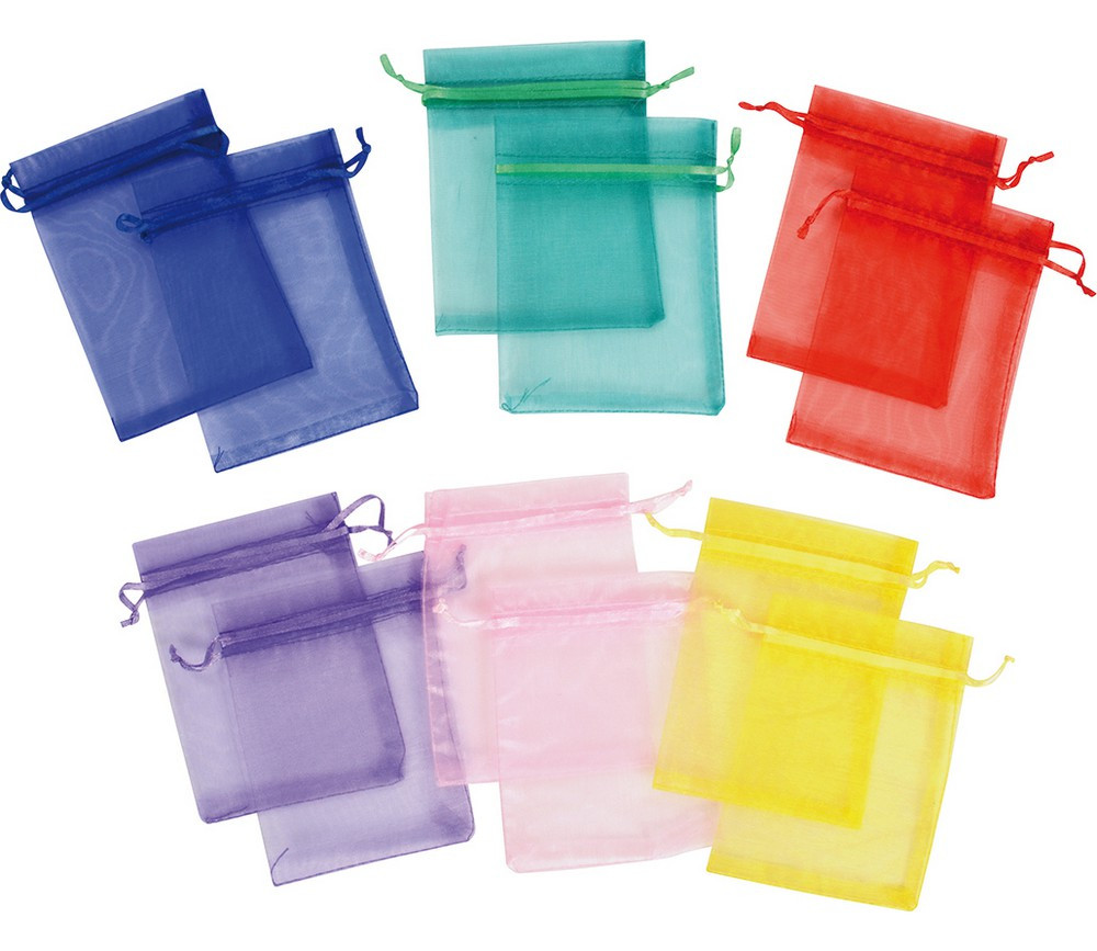 sacs colorés organzine