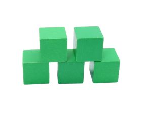 cube 30 mm en bois vert
