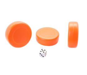 pion rond _ palet Hockey 74 mm plastique orange