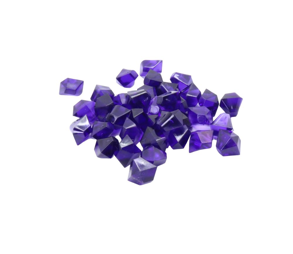 GEM violet  : 50 mini gemmes translucides pions imitation pierres précieuses pépites