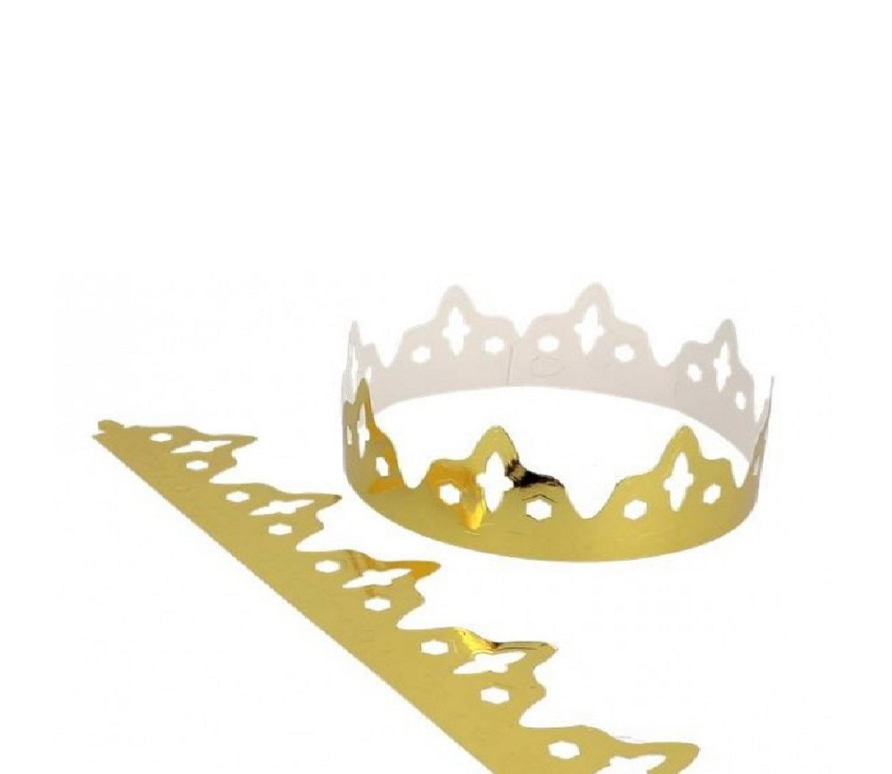 30 pièces en papier doré couronne fête couronnes d'or chapeaux