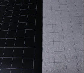 Tapis jeu enroulable recto-verso Noir/Gris Megamat carré effaçable plateau 122 x 88 cm
