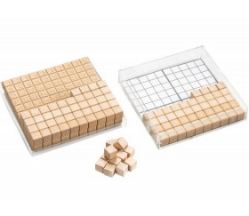 Mini Cubes numérotés en bois pour mathématiques