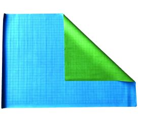 Tapis jeu recto-verso Bleu/Vert Megamat carré effaçable plateau 122 x 88 cm