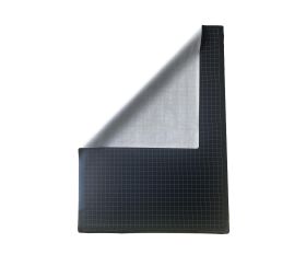 Tapis jeu recto noir - verso gris Megamat carré effaçable plateau 122 x 88 cm