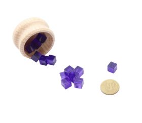 pion cube 8 mm violet pour jeu
