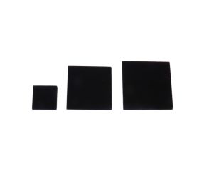 pion carré plat en plexiglas noir de 16, 30 ou 34 mm de côtés
