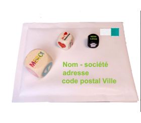 dé personnalisé 6 faces frais de port inclus (BAT-Bon à tirer)