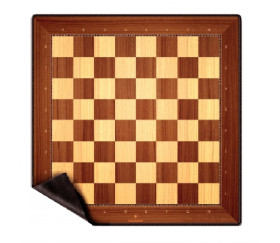 Tapis d'échecs enroulable 50 cm style bois
