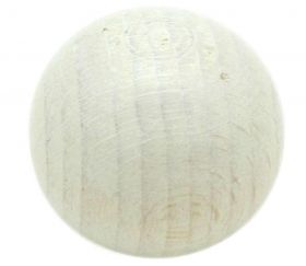 Boule 25 mm blanche en bois hêtre