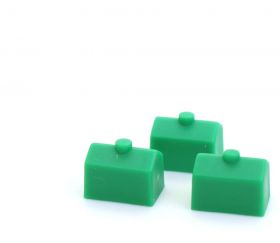 Pion maison verte plastique 12 x 8 x 9 mm